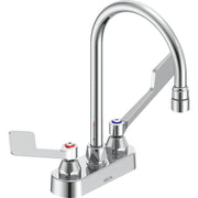 Delta Commercial 27C4955 Two-Handle Centerset Deck-Mount Sink Faucet with Gooseneck Spout - Chrome