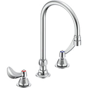 Delta Commercial 27T2924 Two-Handle Deck-Mount Sink Faucet with Gooseneck Spout - Chrome