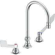Delta Commercial 27T2945 Two-Handle Deck-Mount Sink Faucet with Gooseneck Spout