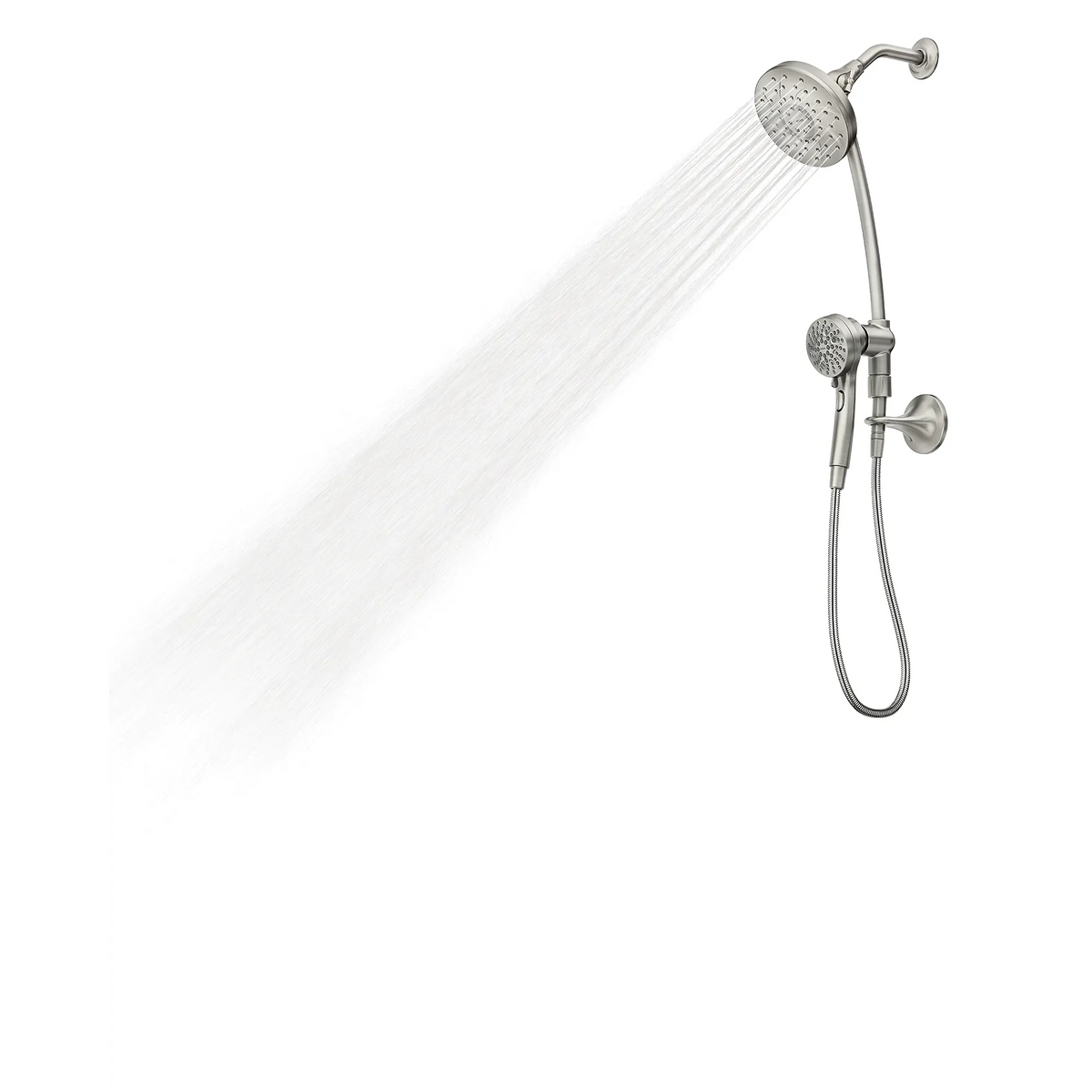 Moen Engage Six-Function 6-1/2" Diameter Spray Head Standard with Handshower 28501 in Spot Resist Brushed Nickel (28501SRN) - view 2