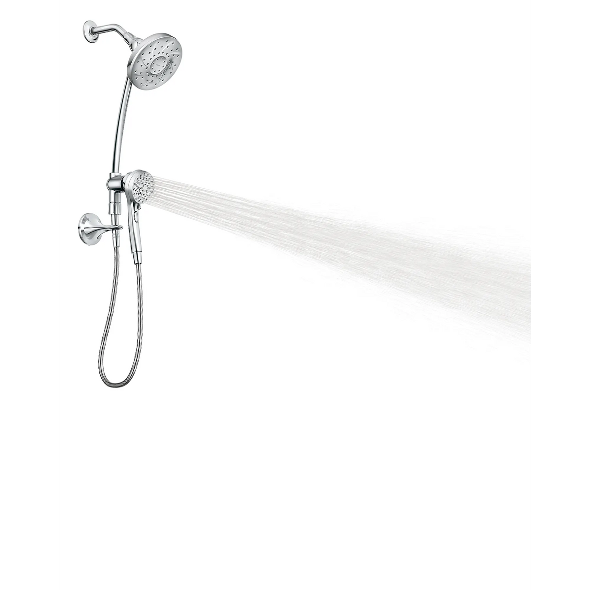 Moen Engage Six-Function 6-1/2" Diameter Spray Head Standard with Handshower 28501 in Chrome (28501) - view 4