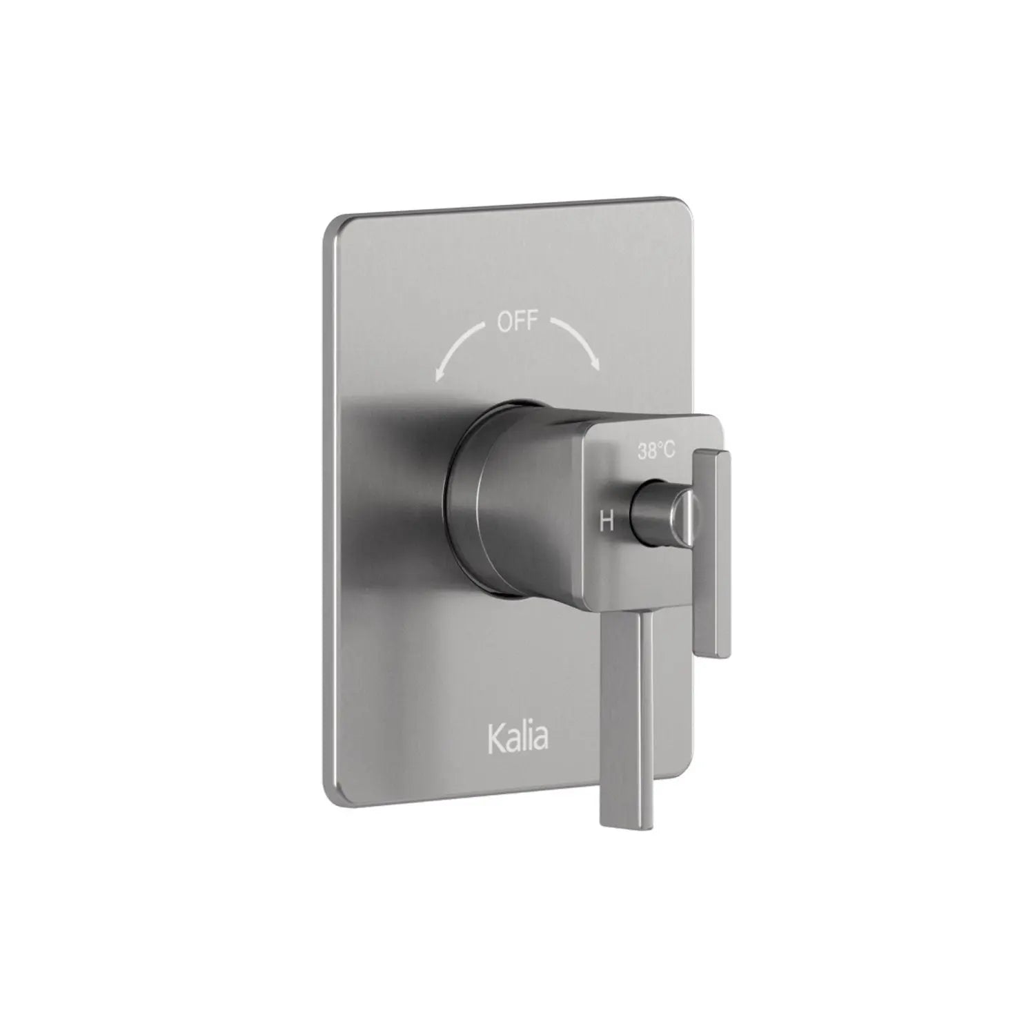 Kalia Square Decorative Trim for 2-Way Type T/P 1/2'' Coaxial Valve with Diverter Pure Nickel PVD 104091-125 - Plumbing Market