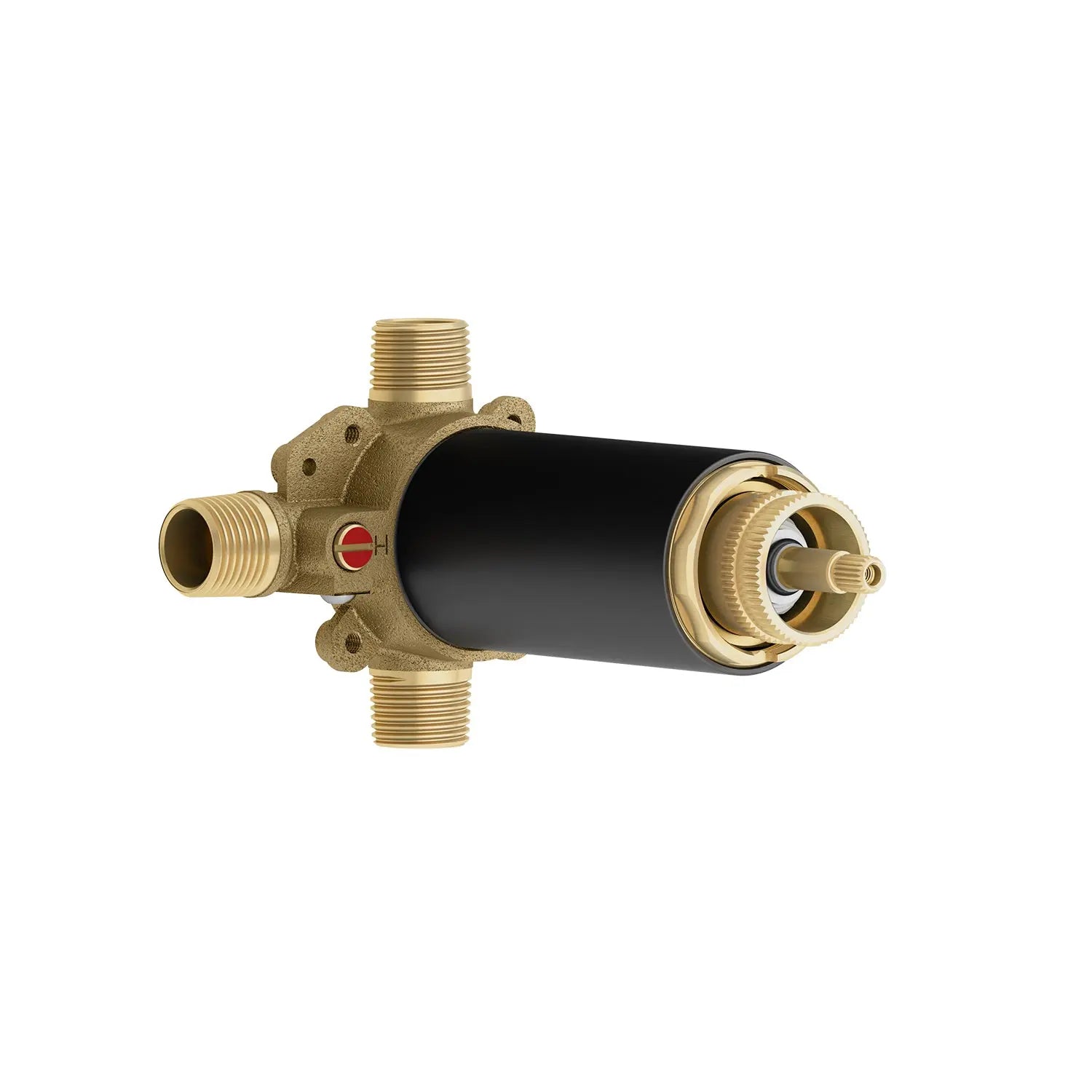 Kalia 2-Way AQUATONIK Type T/P 1/2'' Coaxial Valve with Diverter and ABS Protective Cover Matte Black 103994-160 - Plumbing Market
