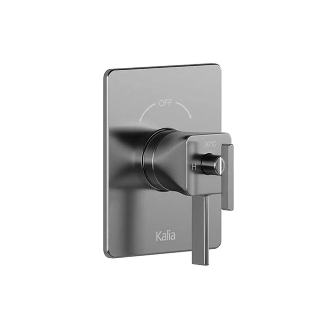 Kalia SquareOne 2-Way AQUATONIK Type T/P 1/2'' Coaxial Valve with Diverter and Square Decorative Trim Chrome BF1586-110 - Plumbing Market