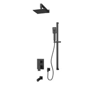 Rubi Quatro 1/2’’ P. Bal. Shower Vert. Set Matte Black RQT717-1BK - Plumbing Market