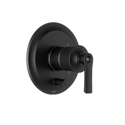 Kalia RUSTIK 1/2'' Pressure Balance Valve with Diverter and Decorative Trim Black BF1523-165 - Plumbing Market