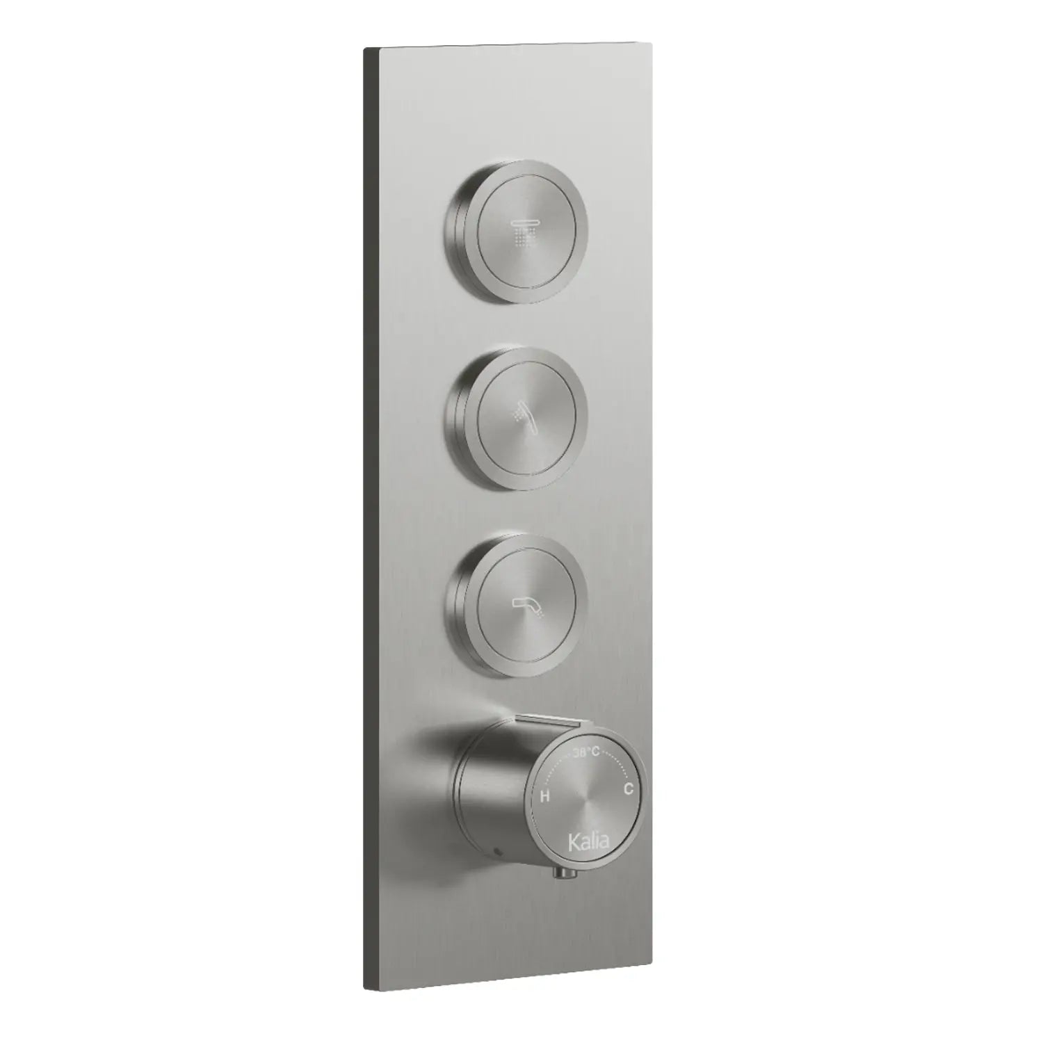 Kalia Decorative Trim for 3-Way AQUATONIK Type T/P 1/2'' Push-Button Valve Pure Nickel PVD 106834-125 - Plumbing Market