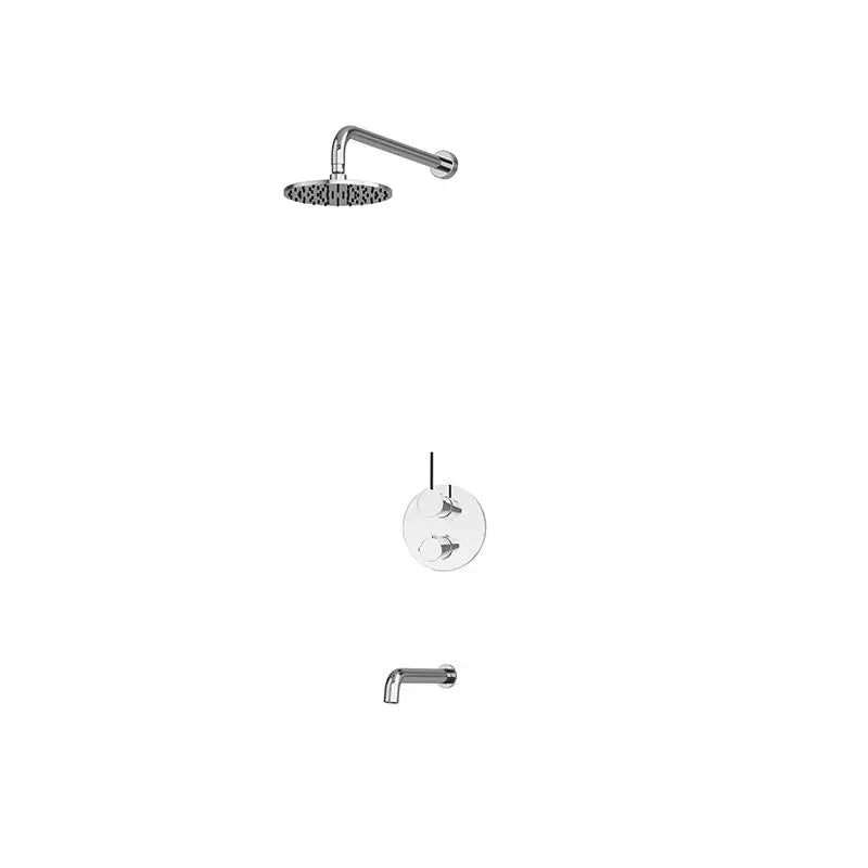 Rubi Kronos 1/2’’ Therm. Shower Set 2 Way Div. Xvtr69R Chrome Ceiling Mount RKR831-1CC - Plumbing Market