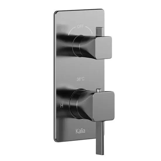 Kalia Square Decorative Trim for 2-Way or 3-Way Type T/P 1/2'' Valve with Diverter Chrome 104085-110 - Plumbing Market
