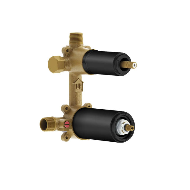 Kalia 2-Way AQUATONIK Type T/P 1/2'' Valve with Diverter and ABS Protective Cover Matte Black 103996-160 - Plumbing Market