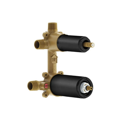 Kalia 3-Way AQUATONIK Type T/P 1/2'' Valve with Diverter and ABS Protective Cover Matte Black 104266-160 - Plumbing Market