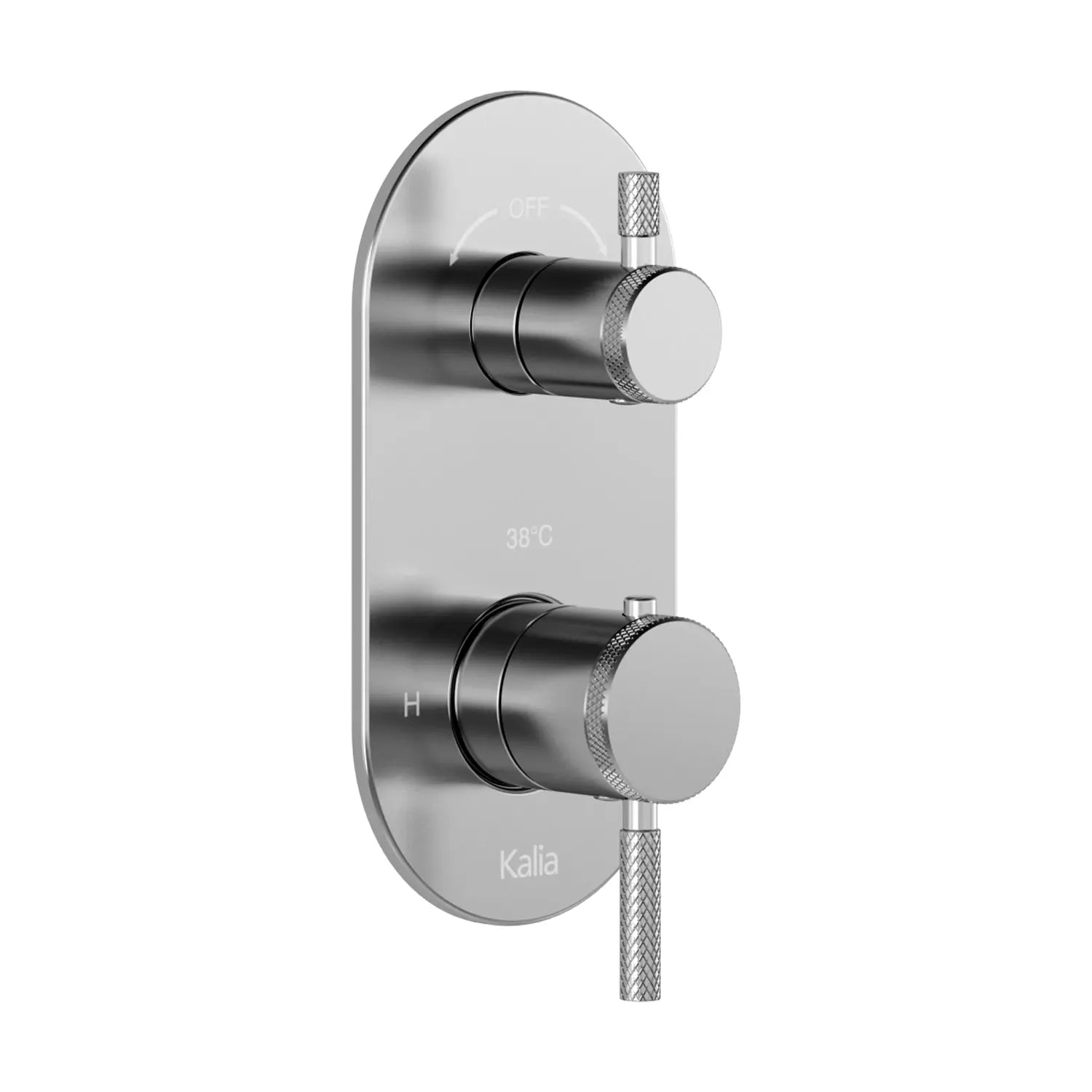 Kalia PRECISO 3-Way AQUATONIK Type T/P 1/2'' Valve with Diverter and Round Decorative Trim Chrome BF1818-110 - Plumbing Market