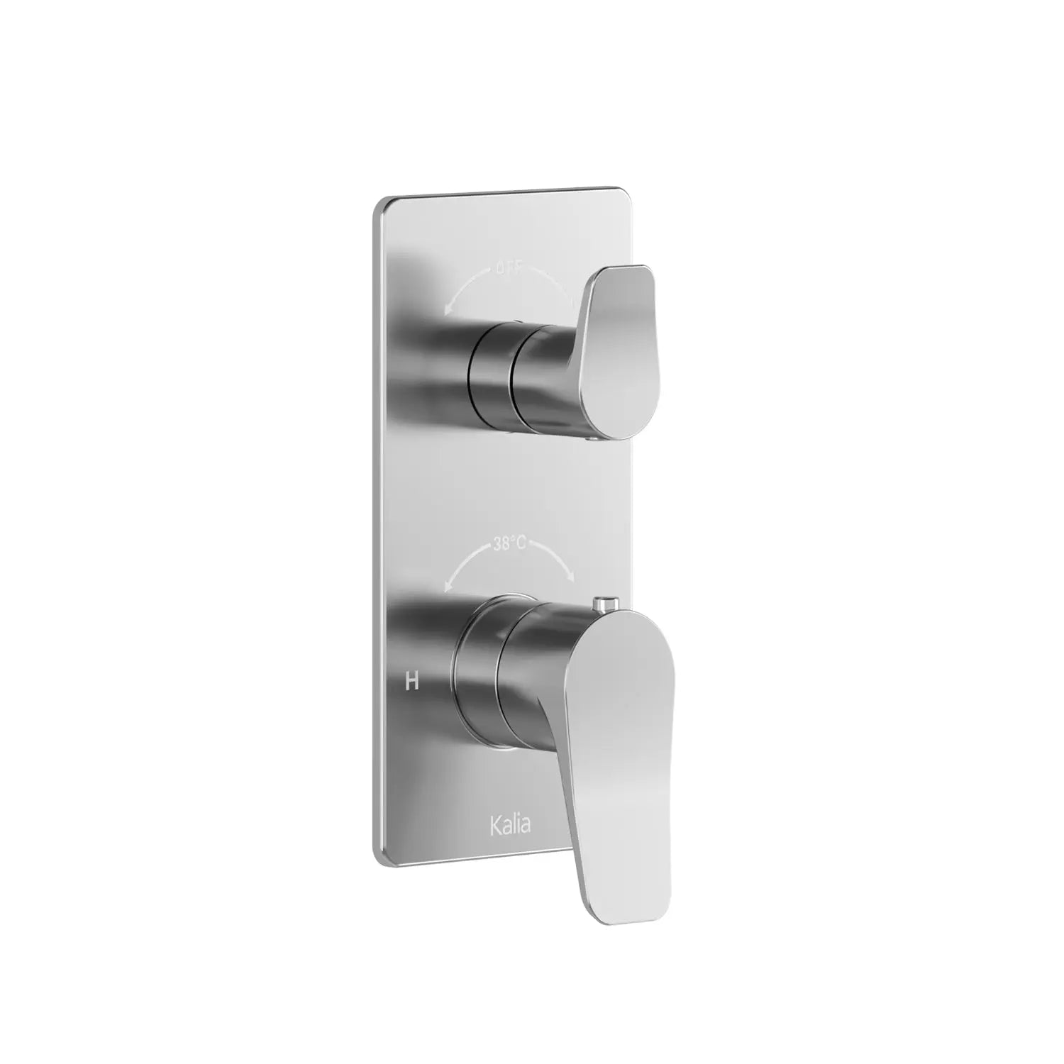 Kalia MOROKA  2-Way AQUATONIK Type T/P 1/2'' Valve with Diverter and Round Decorative Trim Chrome BF1919-110 - Plumbing Market