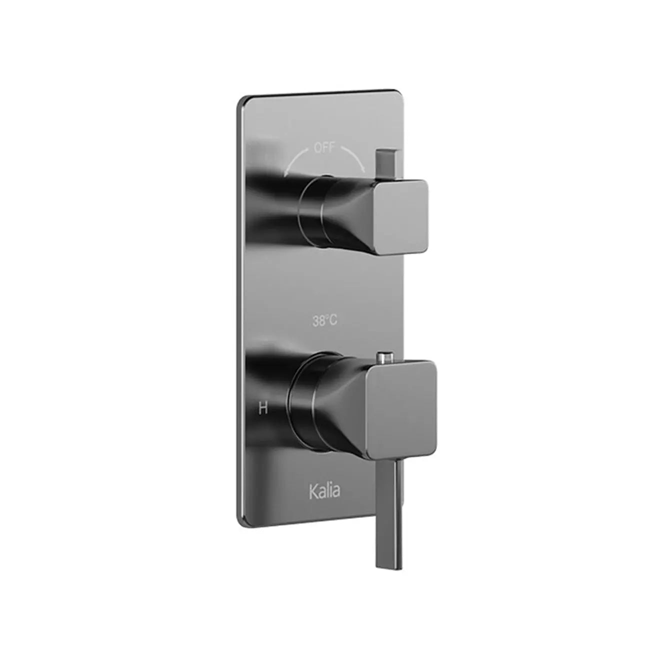 Kalia SquareOne 3-Way AQUATONIK Type T/P 1/2'' Valve with Diverter and Square Decorative Trim Chrome BF1583-110 - Plumbing Market