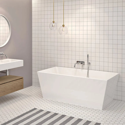 Zitta Bathtub Alya freestanding white 62 3/4" x 31 3/8" x 23 1/2", acrylic, Zitta collection TAY6330FA001 - Plumbing Market