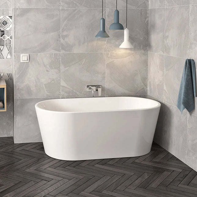 Zitta Bathtub Espa freestanding white 53 3/4" x 31 1/2" x 24", acrylic, Zitta collection TEP5432FA001 - Plumbing Market