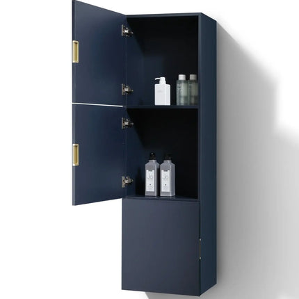 Kube Bath Wood Linen Cabinet W/ 3 Storage Areas - Plumbing Market