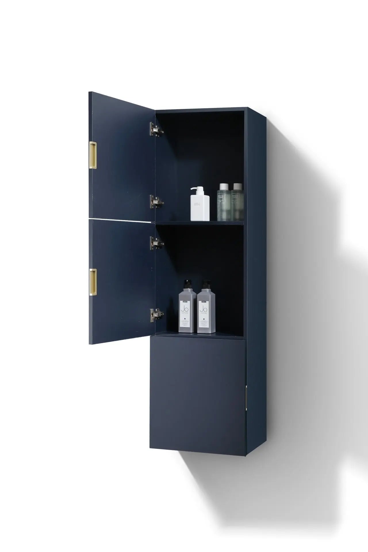Kube Bath Wood Linen Cabinet W/ 3 Storage Areas - Plumbing Market