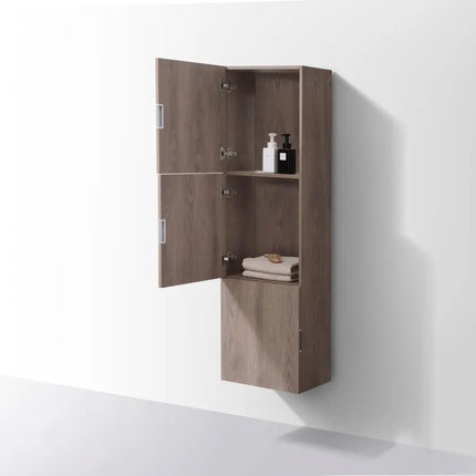 Kube Bath Wood Linen Cabinet W/ 3 Storage Areas - Plumbing Market