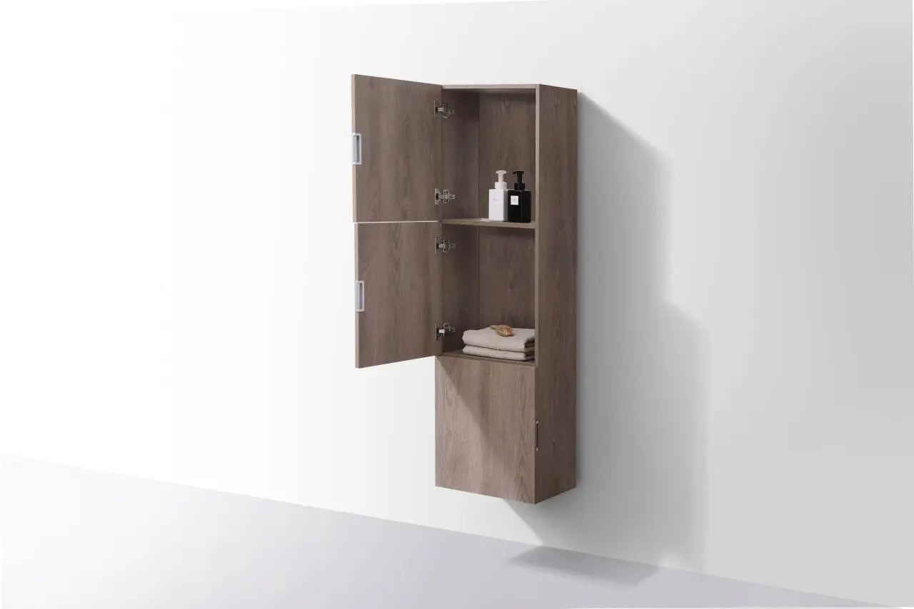 Kube Bath Wood Linen Cabinet W/ 3 Storage Areas - Plumbing Market