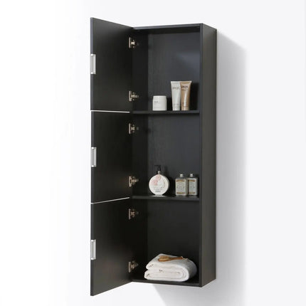 Kube Bath Wood Linen Cabinet W/ 3 Storage Areas - Plumbing Market
