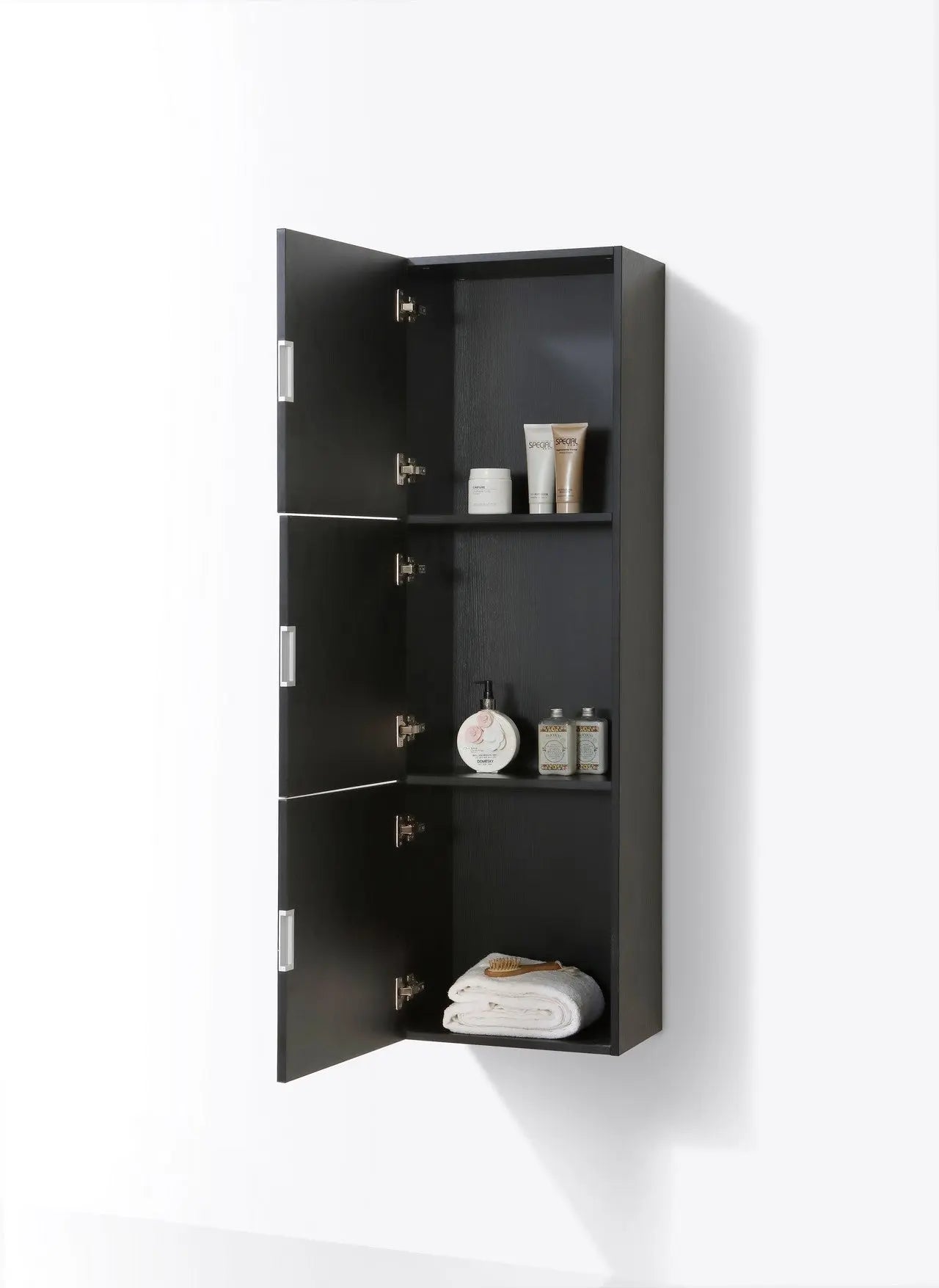 Kube Bath Wood Linen Cabinet W/ 3 Storage Areas - Plumbing Market