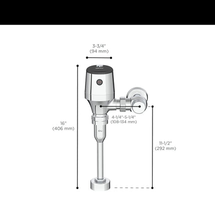 American Standard Ultima Selectronic Exposed Urinal Flush Valve, Diaphragm Type, Base Model, 1.0 gpf/3.8 Lpf 624B101.002 - Plumbing Market