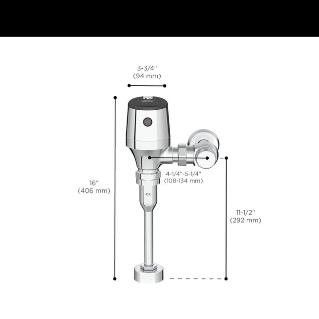 American Standard Ultima Selectronic Exposed Urinal Flush Valve, Diaphragm Type, Base Model, 1.0 gpf/3.8 Lpf 624B101.002 - Plumbing Market