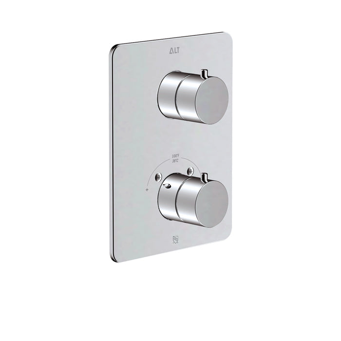 ALT Via Dante Trim Set for Uniplex Thermostatic Valve – 2-Way Diverter Shared 30892 in Polished Chrome