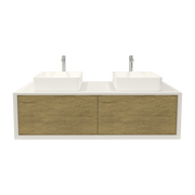 Rubi Marea Vanity White Cabinet / Oak Front RTO1400VAMBLO