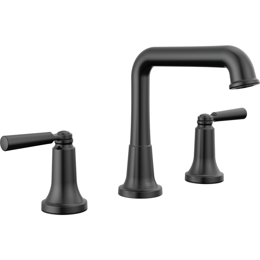 Delta Saylor Two Handle Widespread Bathroom Faucet - Matte Black