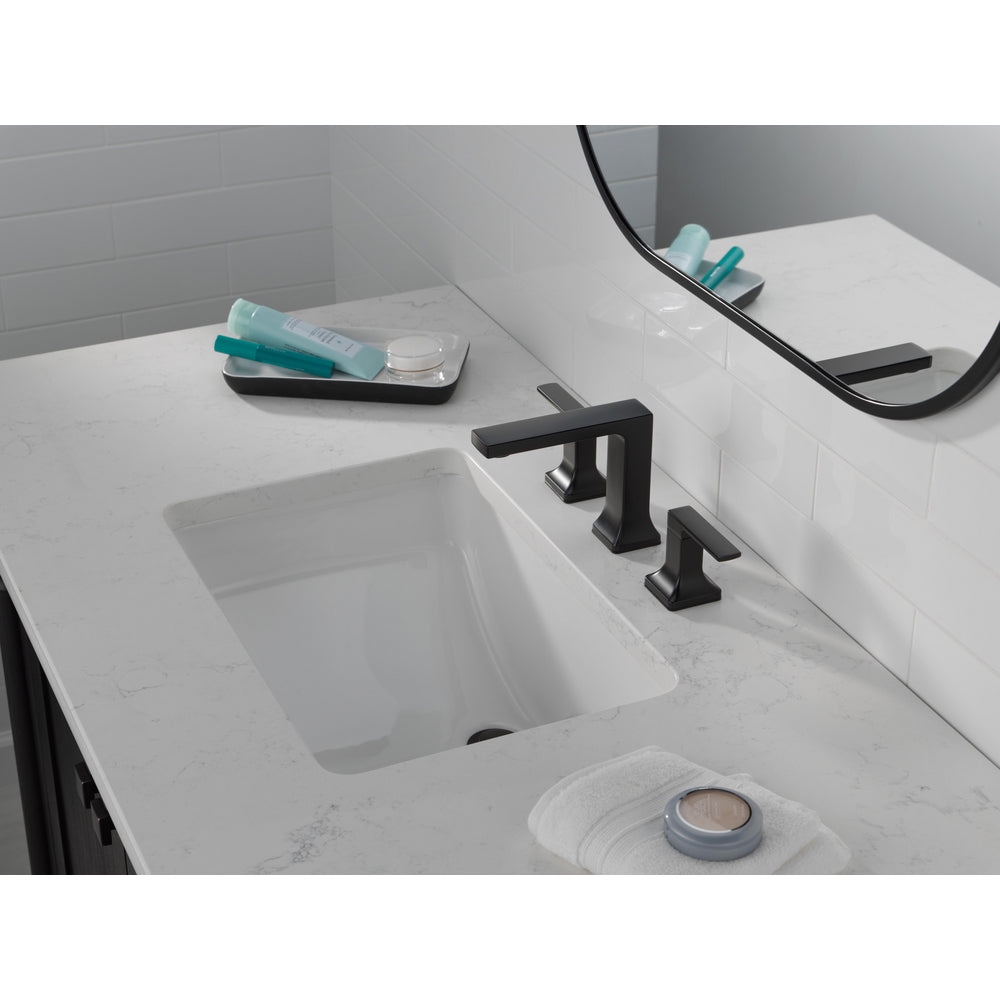 Delta Velum Two Handle Widespread Bathroom Faucet - Matte Black