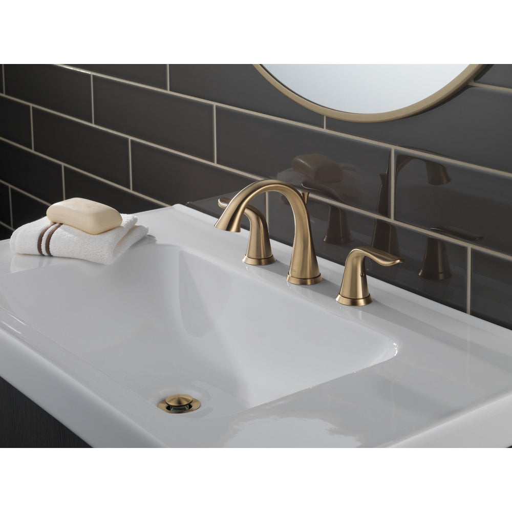 Delta Lahara Two Handle Widespread Lavatory Faucet - Champagne Bronze