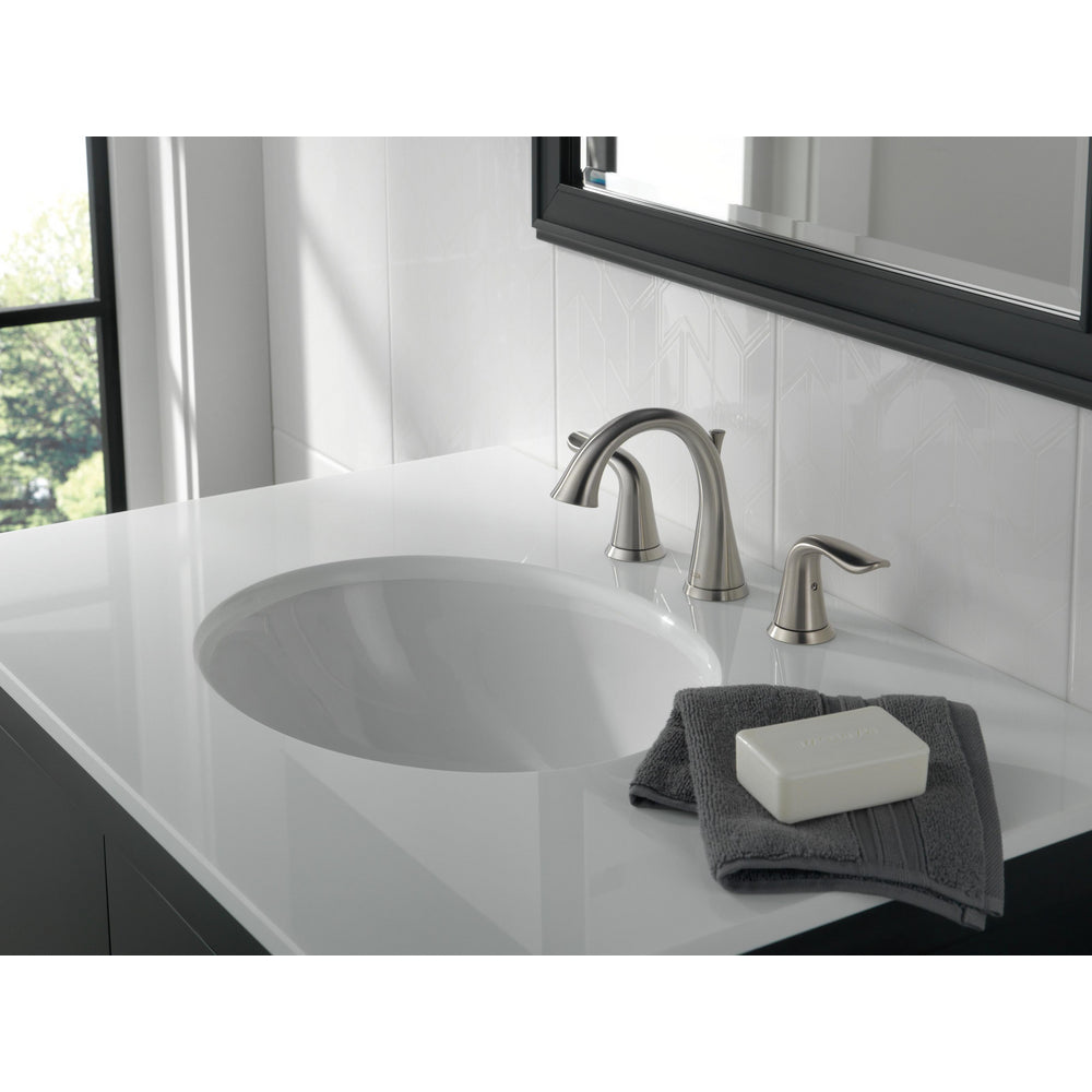 Delta Lahara Two Handle Widespread Lavatory Faucet - Stainless