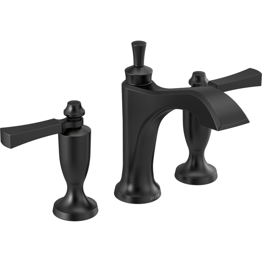 Delta Dorval Widespread Bathroom Faucet - Matte Black