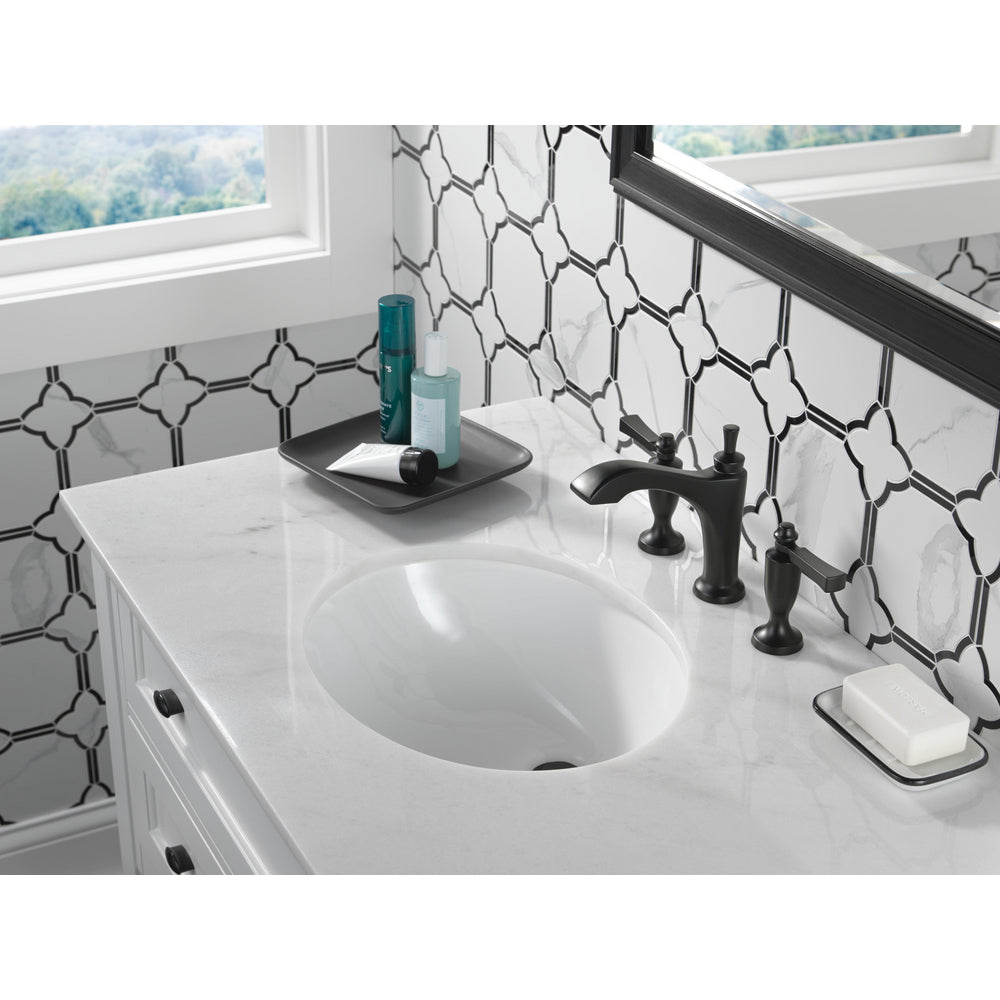 Delta Dorval Widespread Bathroom Faucet - Matte Black