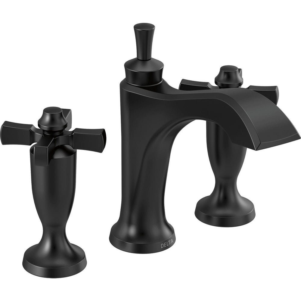 Delta Dorval Widespread Bathroom Faucet 3557-MPU-DST - Matte Black