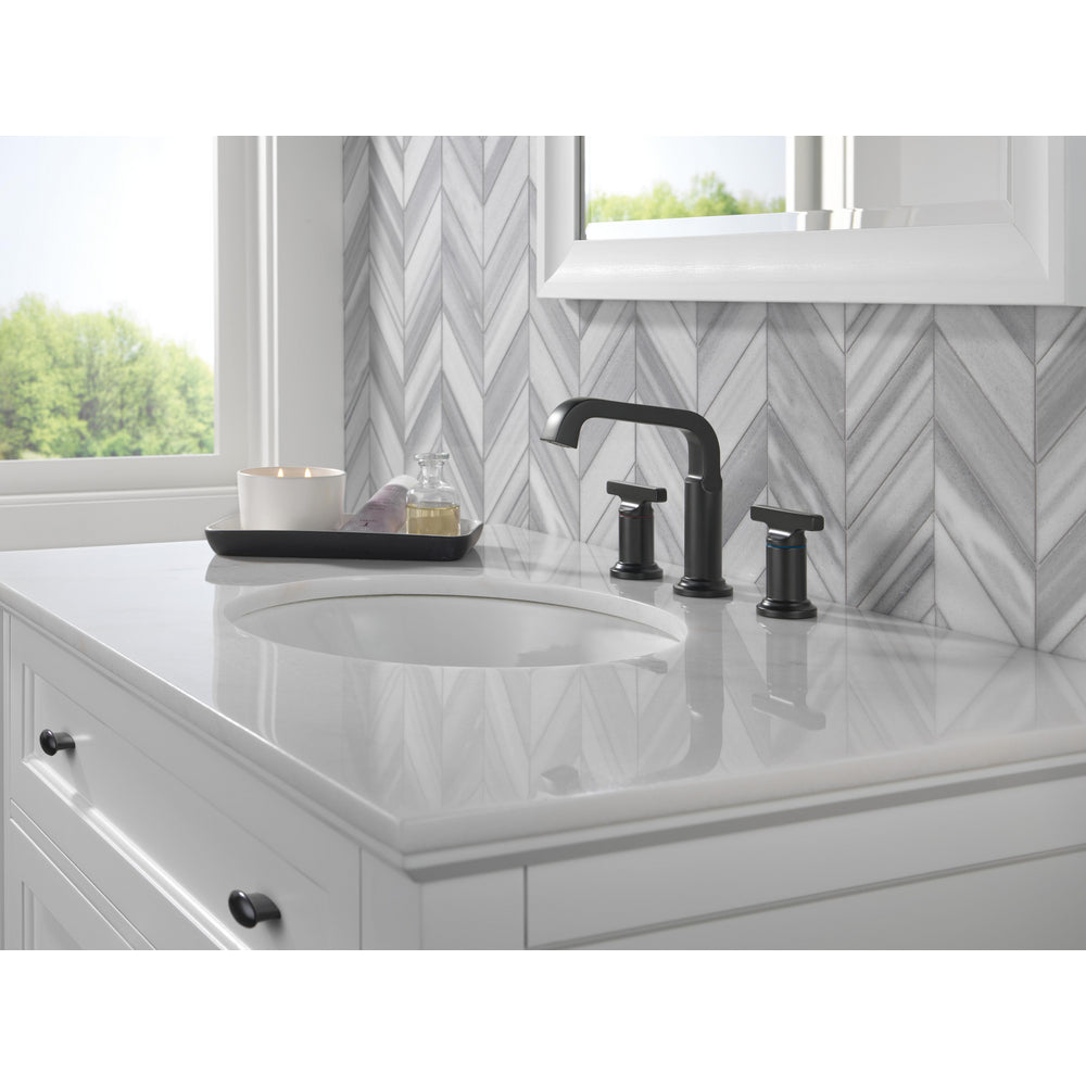 Delta Tetra Two Handle Widespread Bathroom Faucet 35587-DST - Matte Black