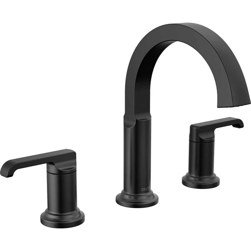 Delta Tetra Two Handle Widespread Bathroom Faucet - Matte Black