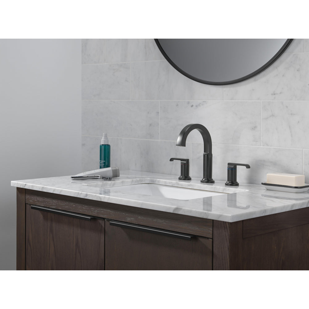 Delta Tetra Two Handle Widespread Bathroom Faucet - Matte Black