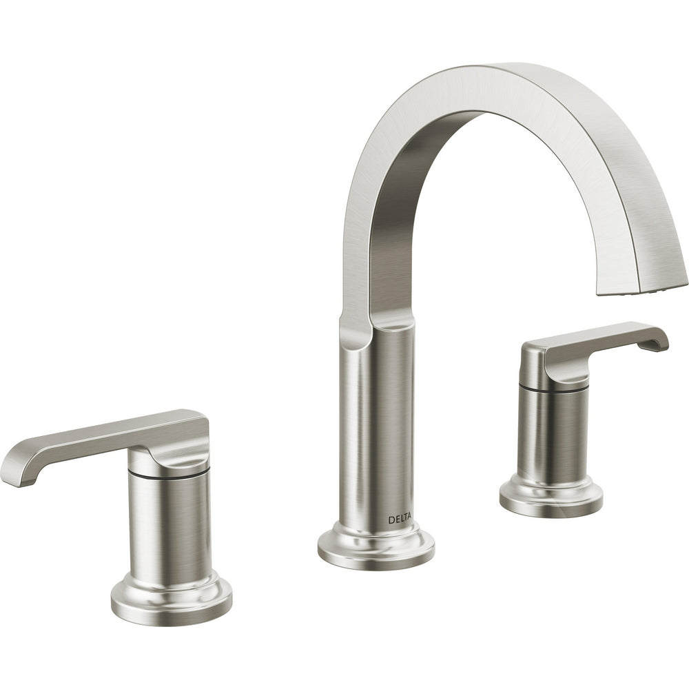 Delta Tetra Two Handle Widespread Bathroom Faucet - Stainless