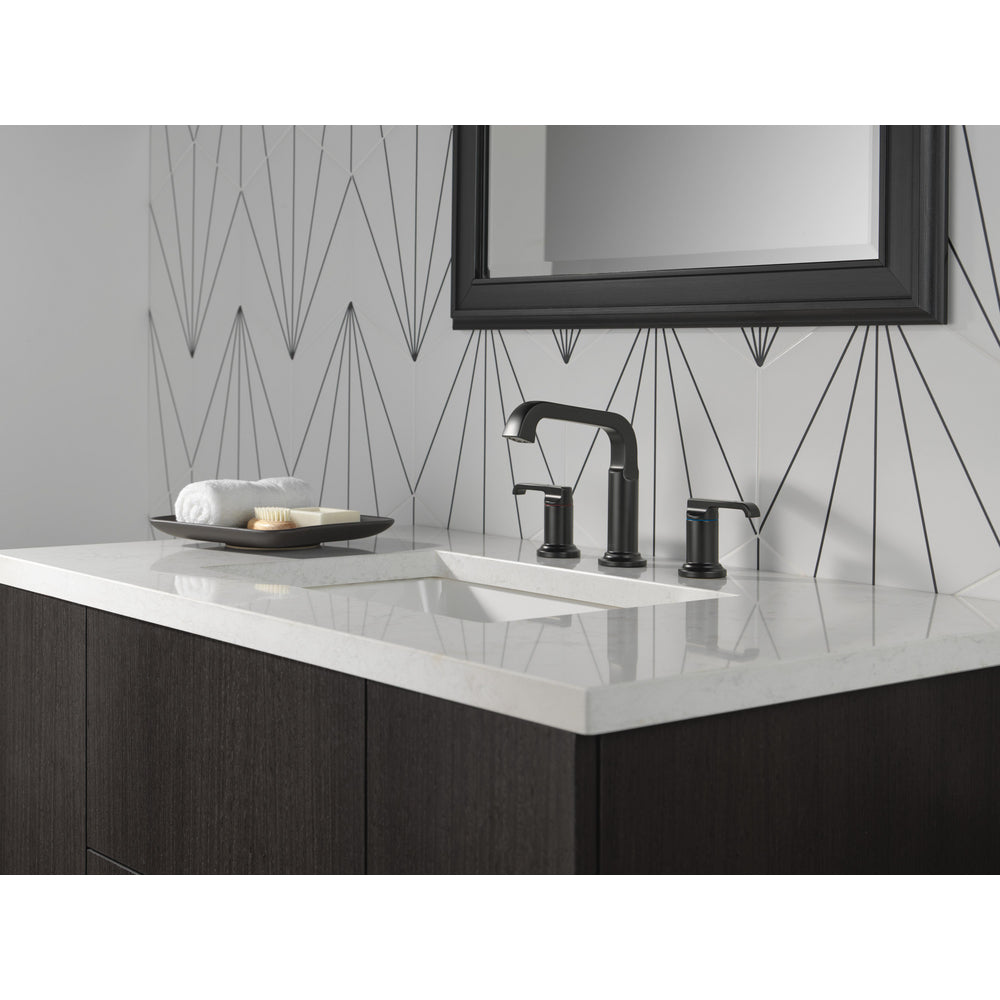 Delta Tetra Two Handle Widespread Bathroom Faucet 35589-DST - Matte Black