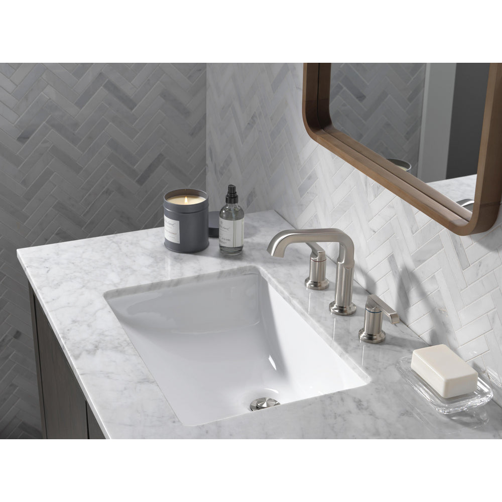 Delta Tetra Two Handle Widespread Bathroom Faucet 35589-DST - Stainless