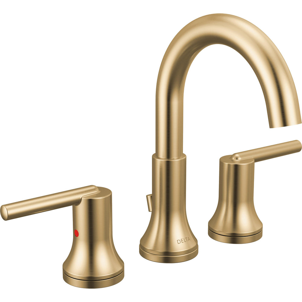 Delta Trinsic Widespread Bath Faucet With Metal Pop-Up - Champagne Bronze