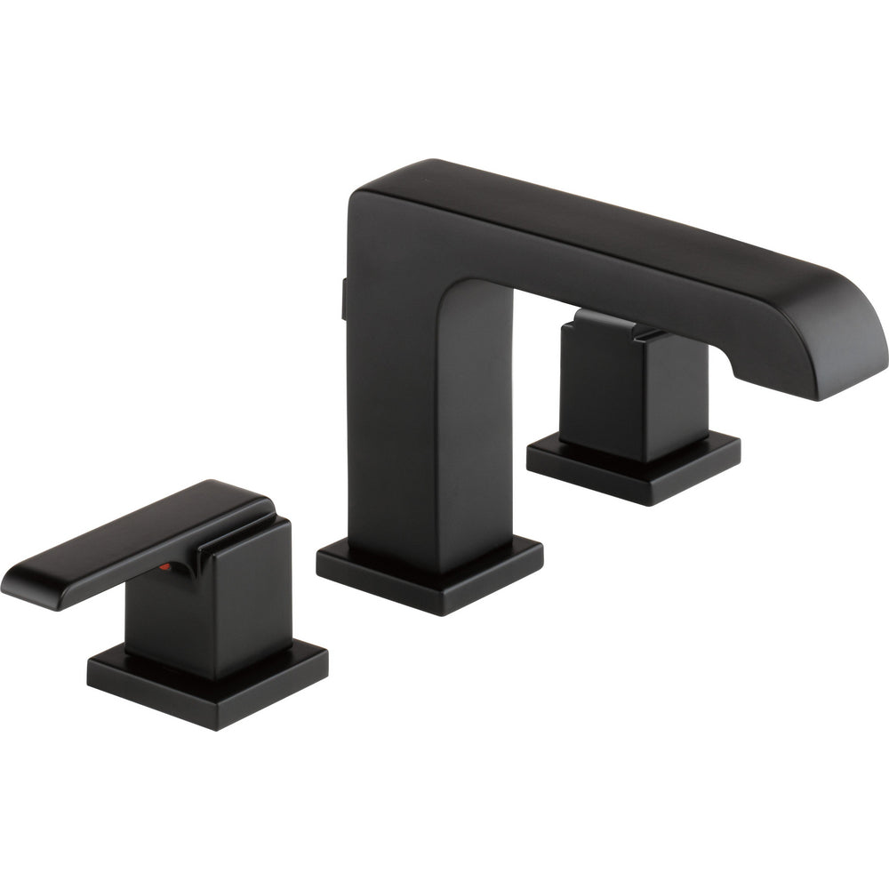 Delta Ara Widespread Bath Faucet With Metal Pop-Up - Matte Black