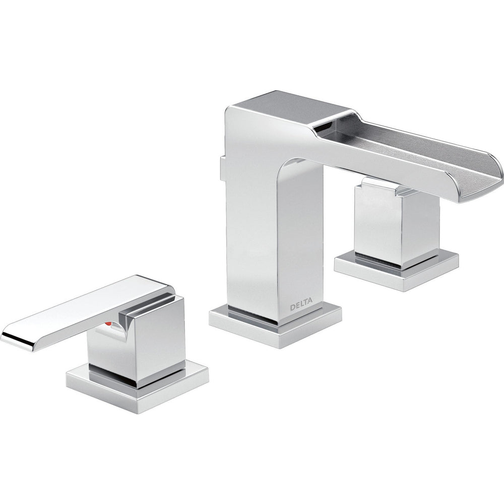 Delta Ara Widespread Channel Bath Faucetw/ Metal Pop-Up - Chrome