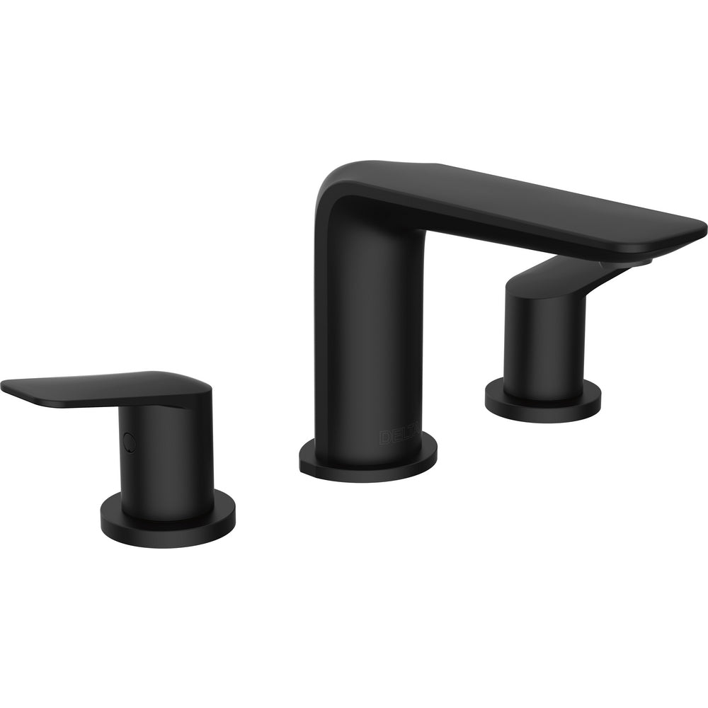 Delta Portage Widespread Faucet-Less Popup-Matteblack - Matte Black