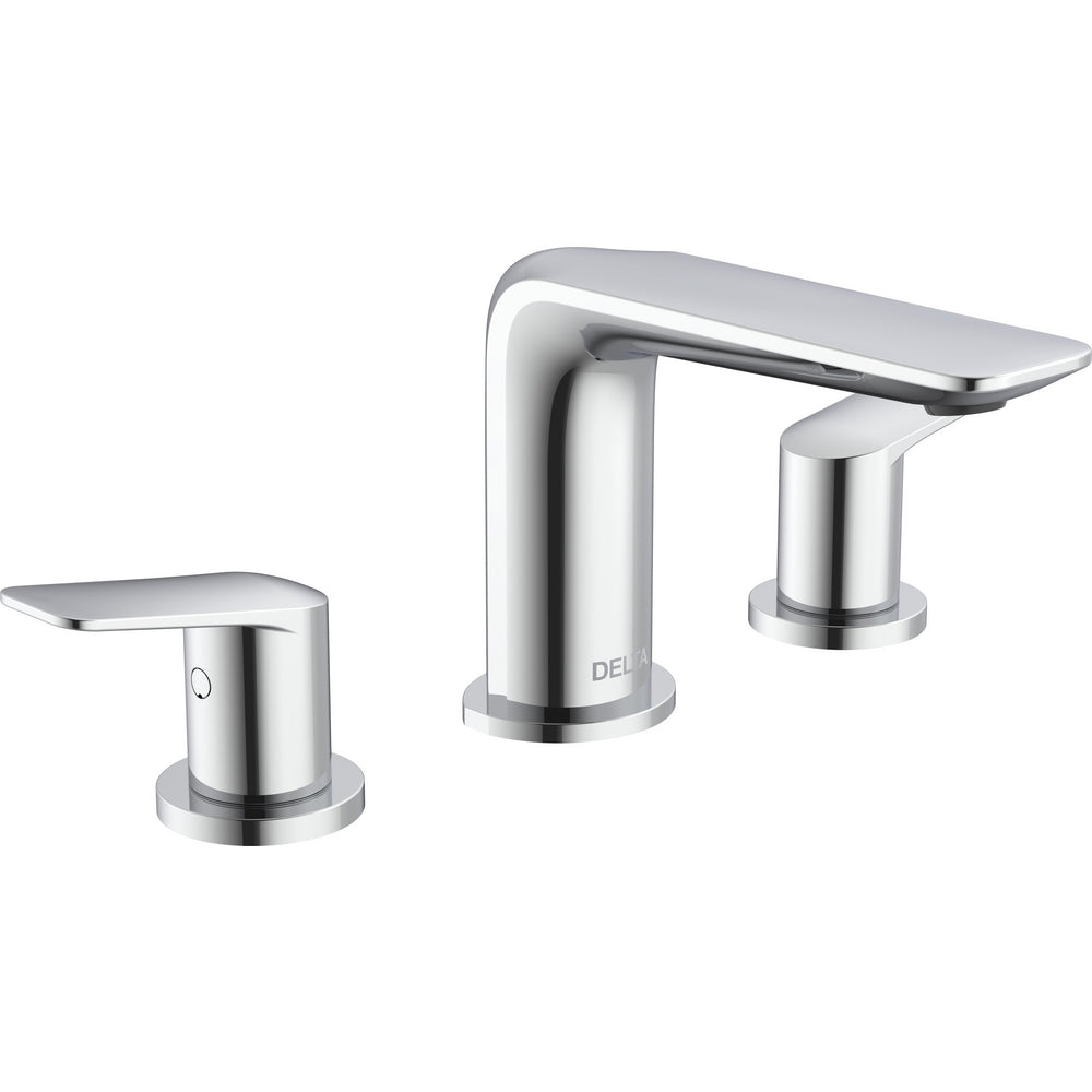 Delta Portage Widespread Faucet-Less Popup-Matteblack - Chrome