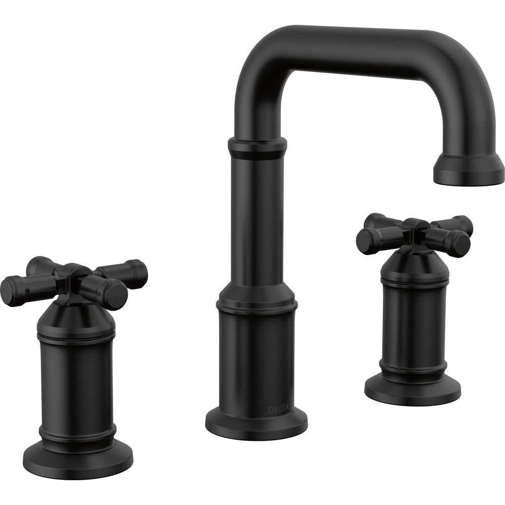 Delta Broderick Two Handle Widespread Bathroom 3587-DST - Matte Black