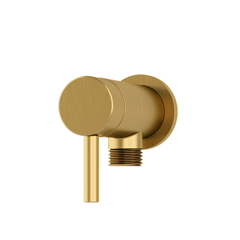 Rubi Vertigo 1/2" Stop Valve with Water Outlet Brushed Gold RTR562VOR
